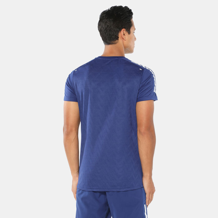 Men’s Own The Run 3-Stripes Running T-Shirt Men’s Own The Run 3-Stripes Running T-Shirt image number 1