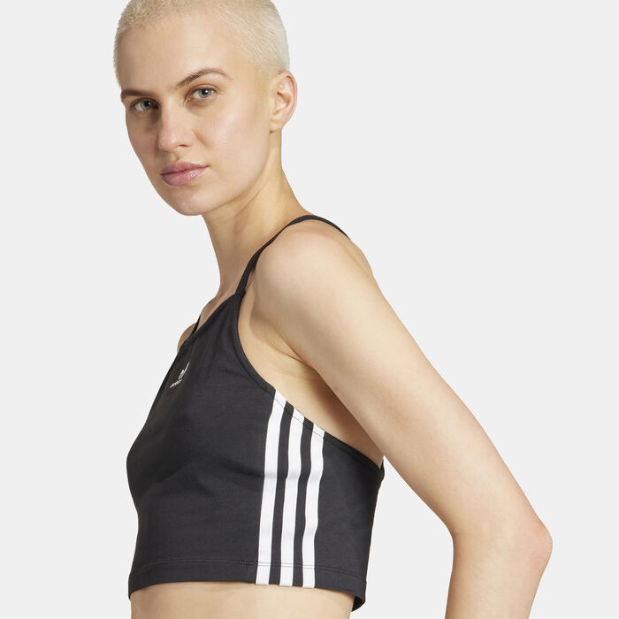 adidas Originals Women's Adicolor 3-Stripes Crop Top Black adidas Originals Women's Adicolor 3-Stripes Crop Top Black image number 3
