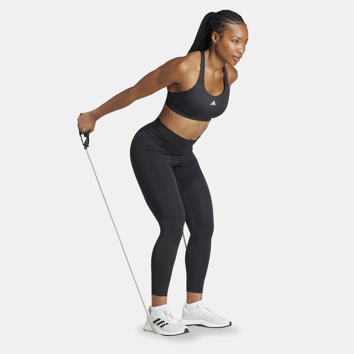 adidas Women's TLRDREACT High-Support Training Sports Bra Black adidas Women's TLRDREACT High-Support Training Sports Bra Black image number 2
