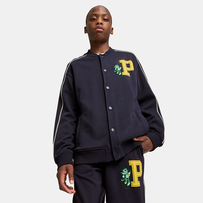 PUMA Kids' T7 Super Bomber Jacket Blue PUMA Kids' T7 Super Bomber Jacket Blue image number 0