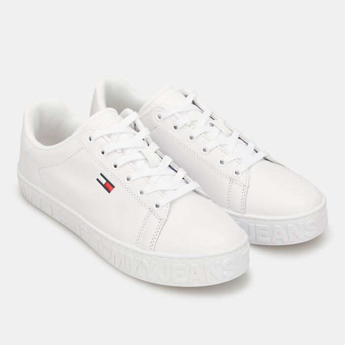 Tommy Hilfiger Women's Logo Leather Shoes White Tommy Hilfiger Women's Logo Leather Shoes White image number 1