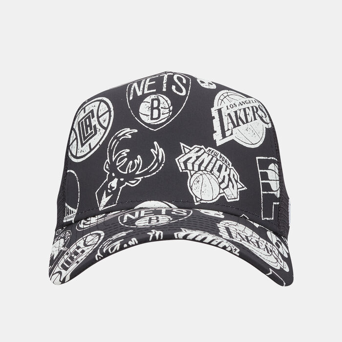 New Era Men's Chicago Bulls Allover Print Trucker Cap Black New Era Men's Chicago Bulls Allover Print Trucker Cap Black image number 0