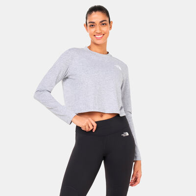 The North Face Women's Longsleeve Crop Top Grey
