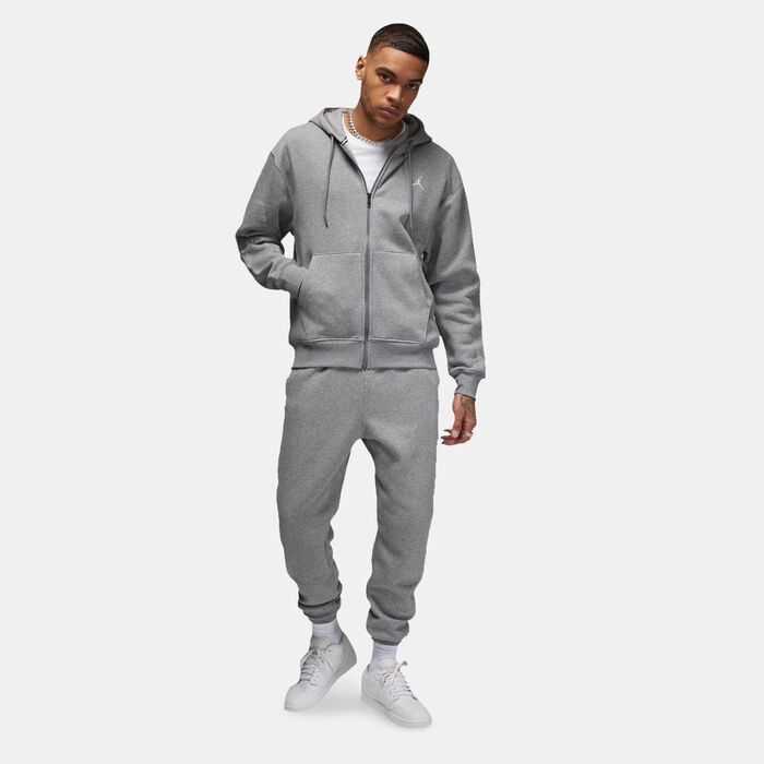 Jordan Men's Brooklyn Fleece Full-Zip Hoodie Grey Jordan Men's Brooklyn Fleece Full-Zip Hoodie Grey image number 2