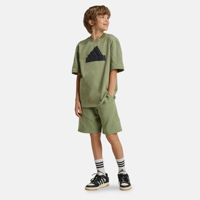 adidas Kids' Future Icons Logo Shorts Green