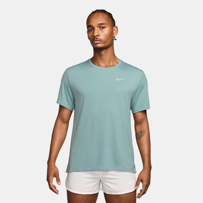 Nike Men's Miler Dri-FIT UV Running Top Grey Nike Men's Miler Dri-FIT UV Running Top Grey image number 0