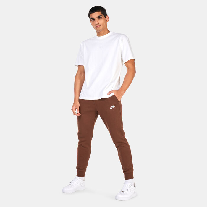 Nike Men's Sportswear Club Fleece Joggers Brown Nike Men's Sportswear Club Fleece Joggers Brown image number 2