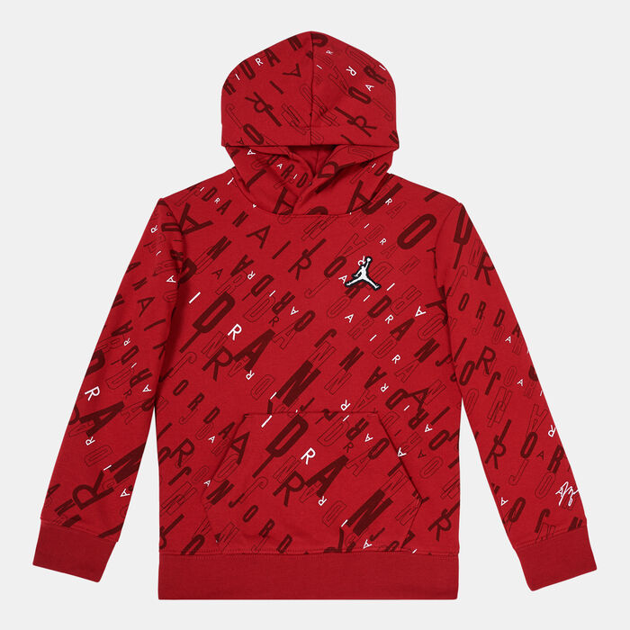 Jordan Kids' Essentials Hybrid French Terry Hoodie Red Jordan Kids' Essentials Hybrid French Terry Hoodie Red image number 0