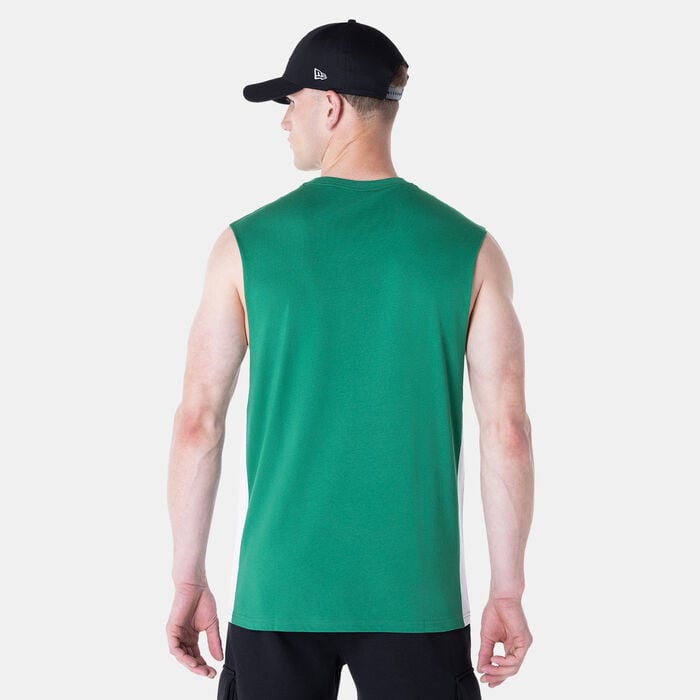 New Era Men's NBA Boston Celtics Panel Sleeveless T-Shirt Green New Era Men's NBA Boston Celtics Panel Sleeveless T-Shirt Green image number 1