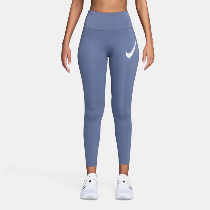 Nike Women's Tempo Swoosh 7/8 Running Leggings Blue Nike Women's Tempo Swoosh 7/8 Running Leggings Blue image number 0