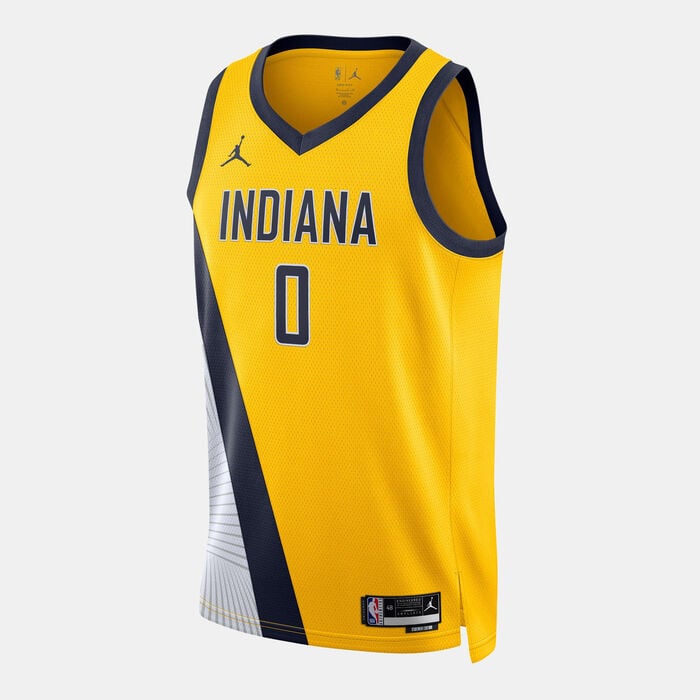Jordan Men's NBA Indiana Pacers Statement Edition Swingman Basketball Jersey yellow Jordan Men's NBA Indiana Pacers Statement Edition Swingman Basketball Jersey yellow image number 0