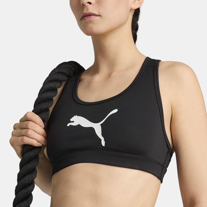 PUMA Women's 4KEEPS Medium Support Sports Bra Black PUMA Women's 4KEEPS Medium Support Sports Bra Black image number 4