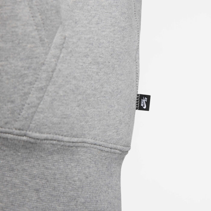 Nike SB Fleece Pullover Skate Hoodie Grey Nike SB Fleece Pullover Skate Hoodie Grey image number 5