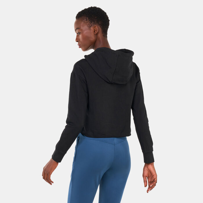 SQUATWOLF Women's She Wolf Crop Hoodie Black image number 1