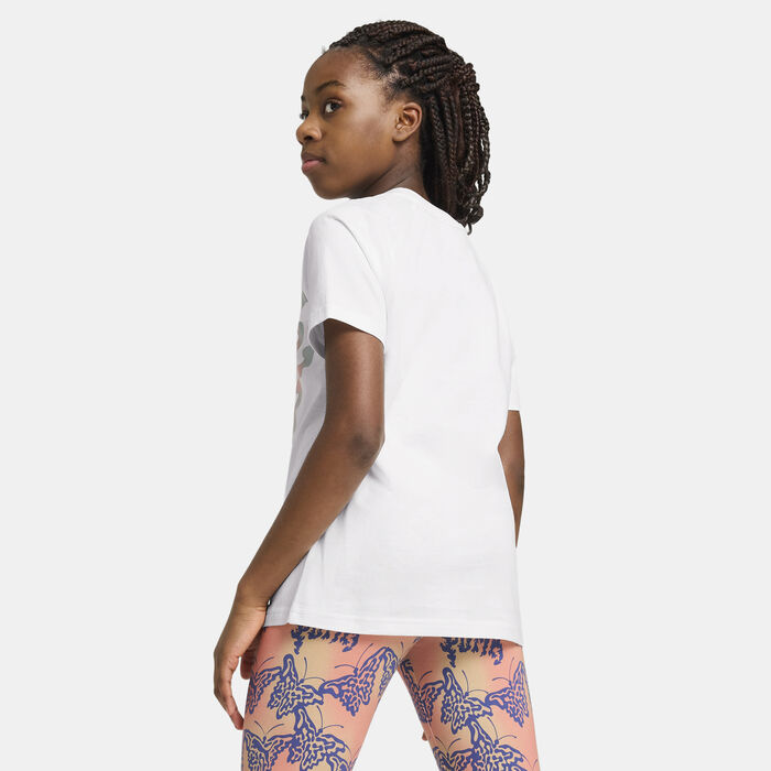 PUMA Kids' Butterfly Vibe Logo T-Shirt White image number 1