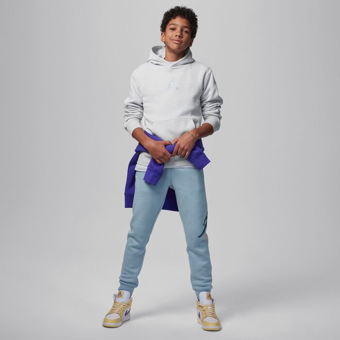 Jordan Kids' MJ Flight MVP Pullover Hoodie Grey Jordan Kids' MJ Flight MVP Pullover Hoodie Grey image number 4