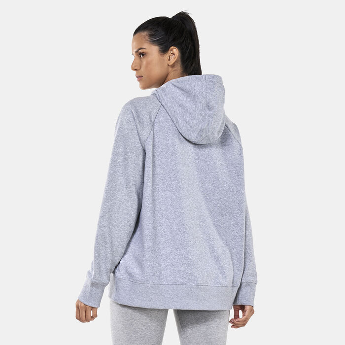 Under Armour Women's UA Rival Fleece Logo Hoodie Grey Under Armour Women's UA Rival Fleece Logo Hoodie Grey image number 1