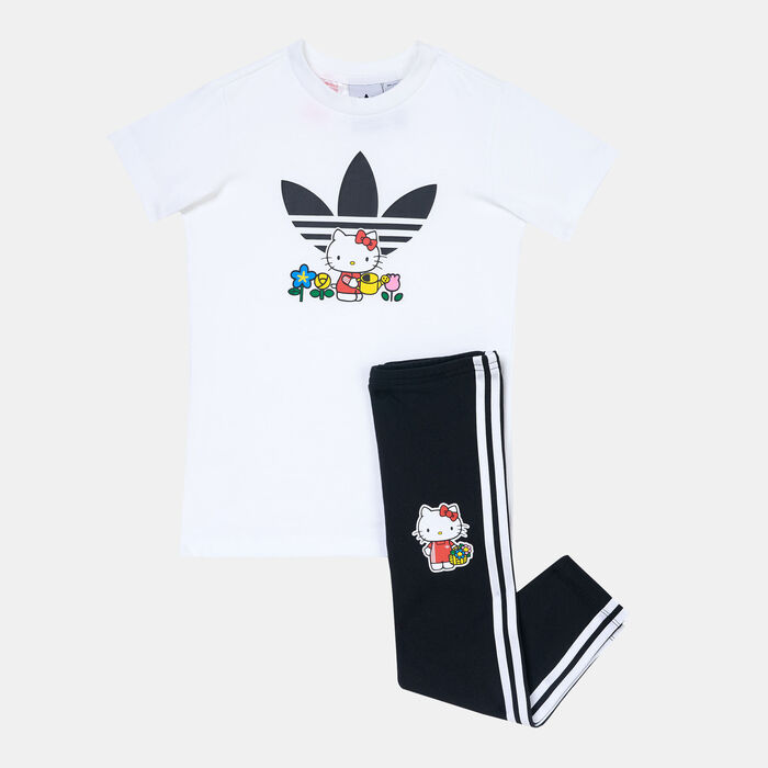 adidas Originals Kids' Originals x Hello Kitty T-Shirt Dress Set Multi-Color adidas Originals Kids' Originals x Hello Kitty T-Shirt Dress Set Multi-Color image number 0
