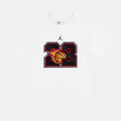 Jordan Kids' Air 23 Flame T-Shirt White Jordan Kids' Air 23 Flame T-Shirt White