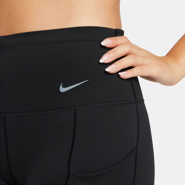 Nike Women's Go Dri-FIT 7/8 Running Leggings Black Nike Women's Go Dri-FIT 7/8 Running Leggings Black image number 3