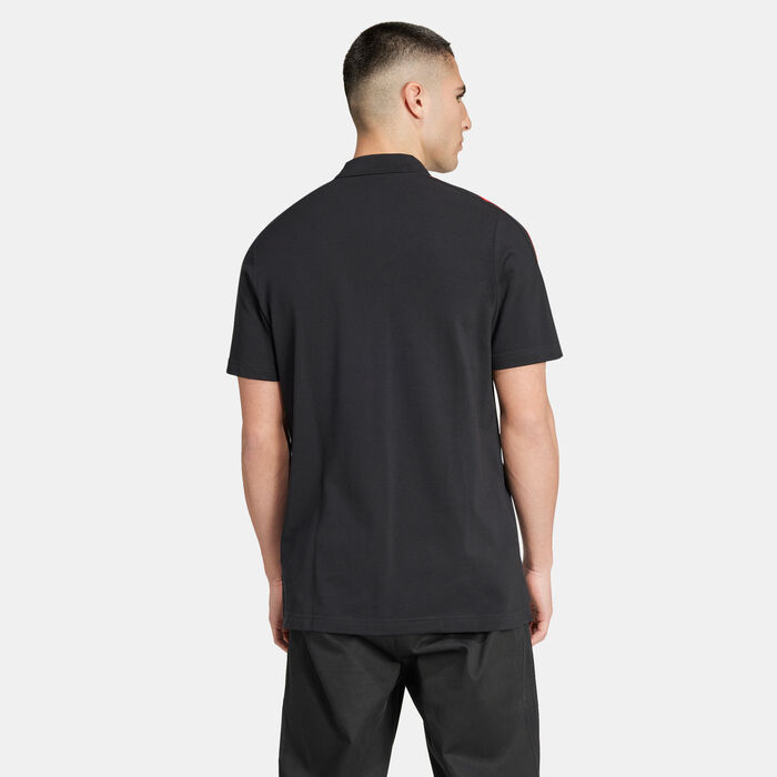 adidas Men's Manchester United DNA Polo Shirt Black image number 1