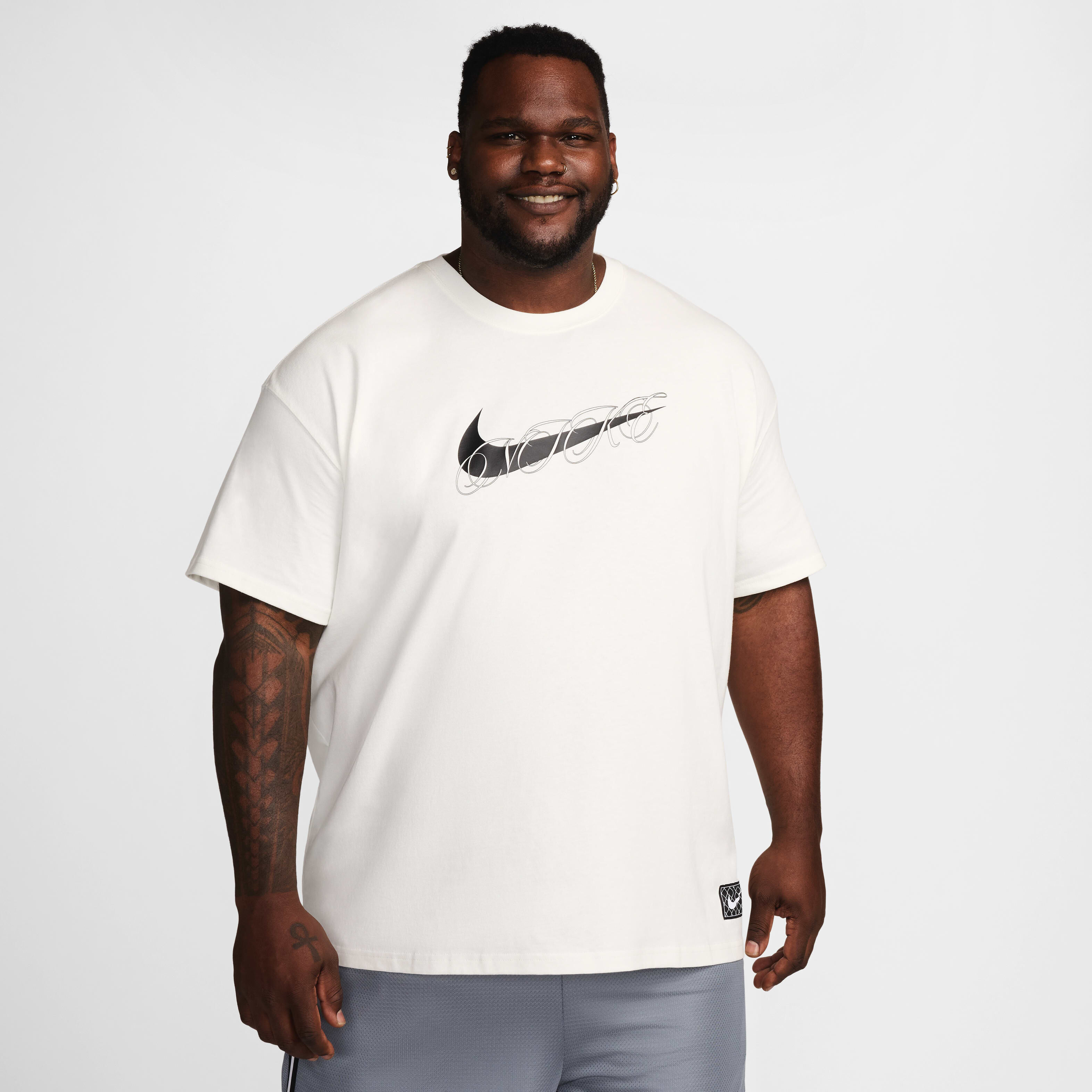 Shop Nike Men's Max90 Basketball T-Shirt White Online in KSA