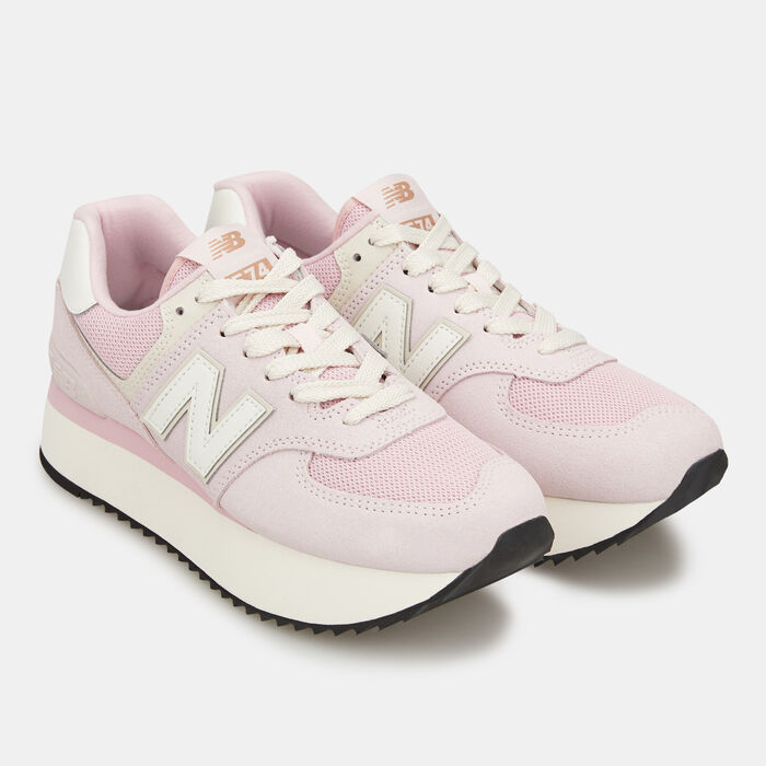 New Balance Women's 574+ Shoes Pink New Balance Women's 574+ Shoes Pink image number 1