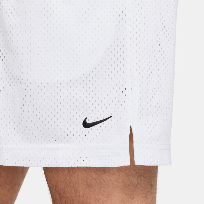 Nike Men's Dri-FIT Mesh Basketball Shorts White image number 4