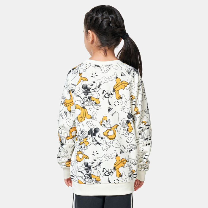 adidas Kids' Disney Mickey Mouse Sweatshirt White adidas Kids' Disney Mickey Mouse Sweatshirt White image number 1
