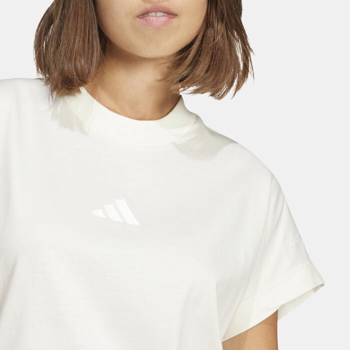 adidas Women's ALL SZN T-Shirt White adidas Women's ALL SZN T-Shirt White image number 4