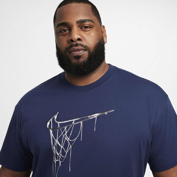 Nike Men's Max90 Basketball T-Shirt Blue Nike Men's Max90 Basketball T-Shirt Blue image number 7