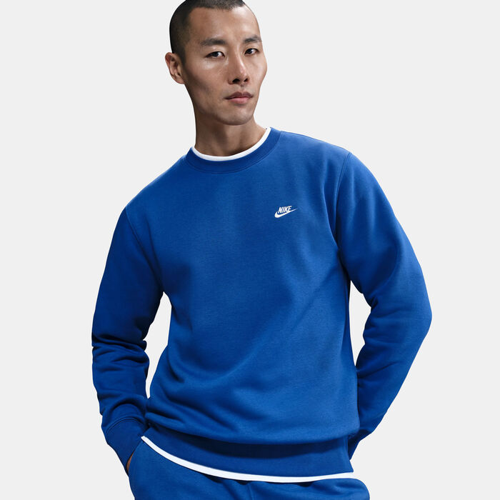 Nike Men's Club Fleece Sweatshirt Blue Nike Men's Club Fleece Sweatshirt Blue image number 3