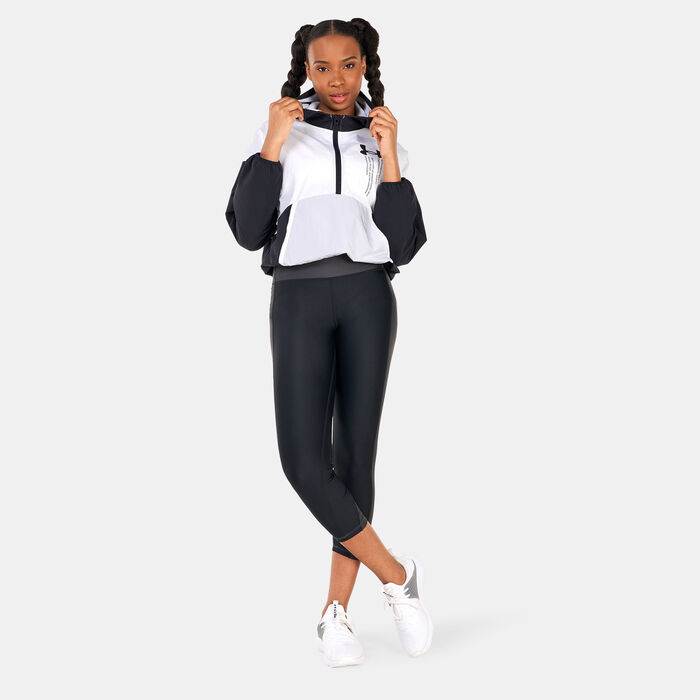Under Armour Women's Woven Graphic Jacket Black Under Armour Women's Woven Graphic Jacket Black image number 2