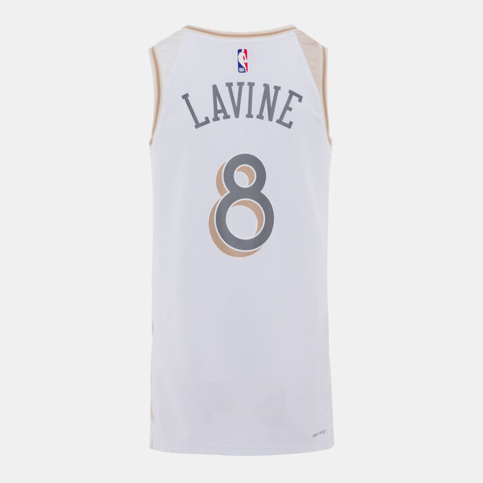 Nike Men's 24/25 NBA Chicago Bulls Zach LaVine City Edition Replica Swingman Basketball Jersey White image number 1