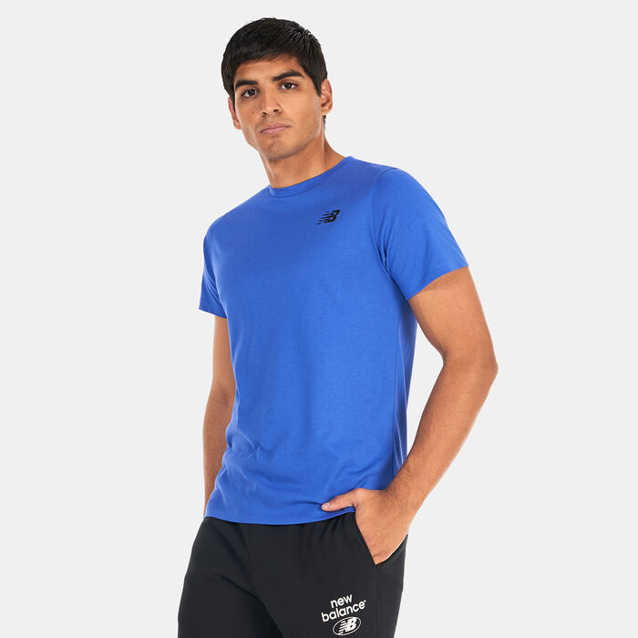 New Balance Men's Heathertech T-Shirt Blue New Balance Men's Heathertech T-Shirt Blue image number 0