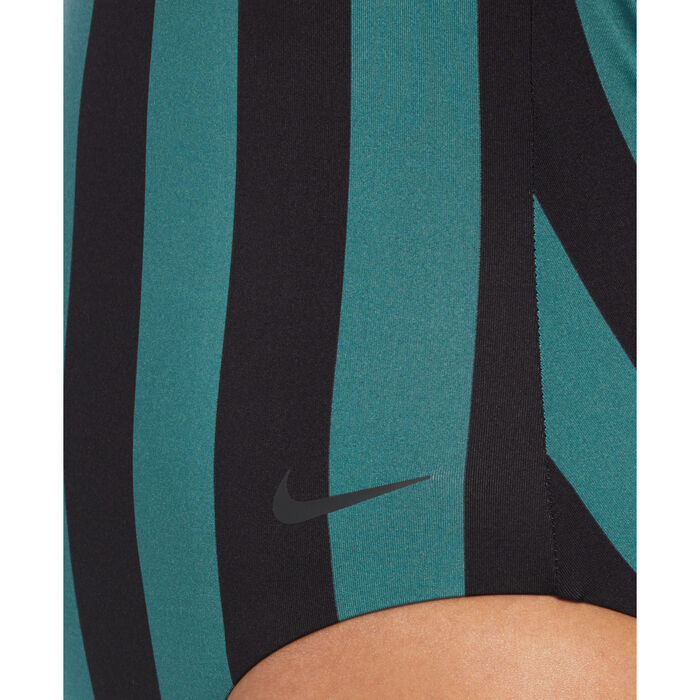 Nike Swim Women's V-Neck One-Piece Swimsuit Black Nike Swim Women's V-Neck One-Piece Swimsuit Black image number 3