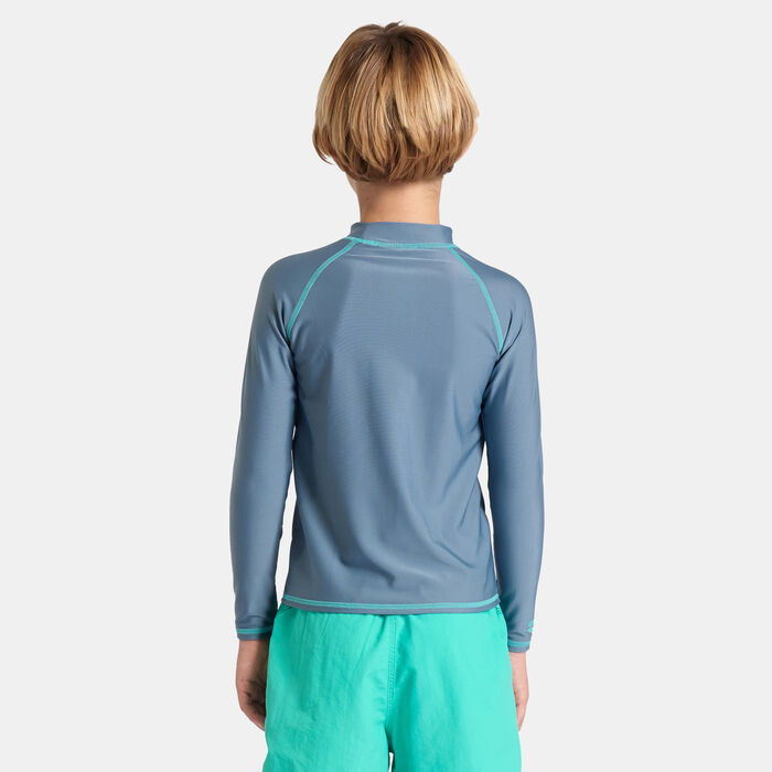 Arena Kids' Graphic Swimming Rashguard Grey Arena Kids' Graphic Swimming Rashguard Grey image number 1