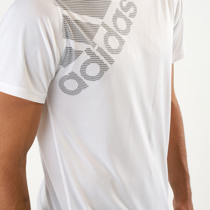 adidas Men's Freelift Badge Of Sport Graphics T-Shirt White adidas Men's Freelift Badge Of Sport Graphics T-Shirt White image number 3