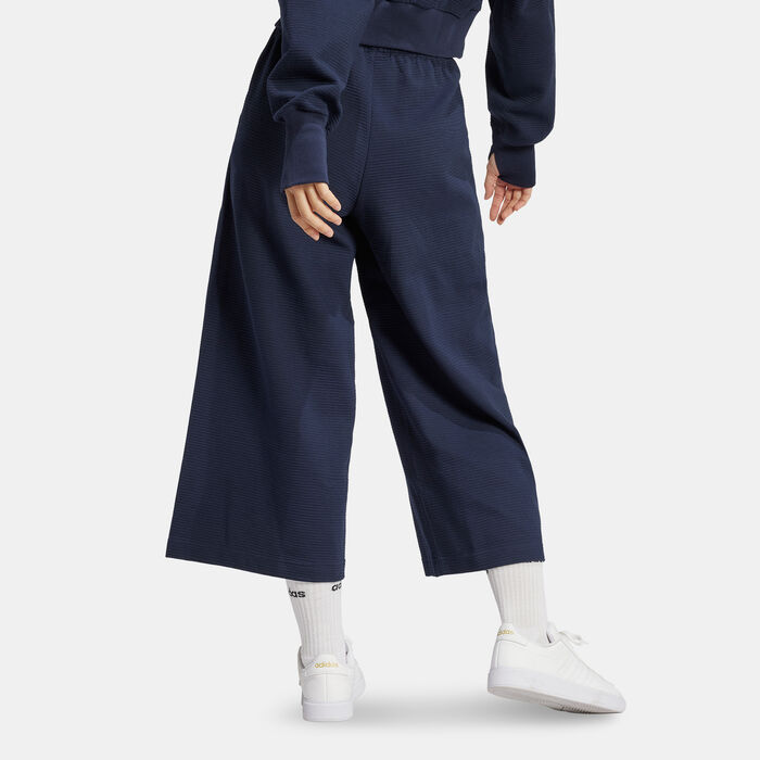 adidas Women's ALL SZN 7/8 Wide Leg Joggers Blue adidas Women's ALL SZN 7/8 Wide Leg Joggers Blue image number 1