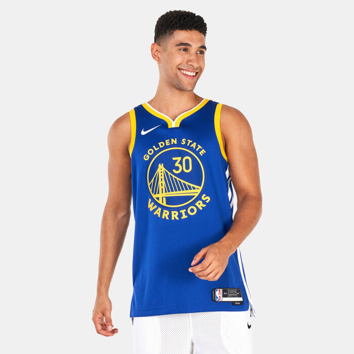 Nike Men’s Golden State Warriors Dri-FIT NBA Icon Edition Swingman Jersey - 2022/23 Blue image number 0