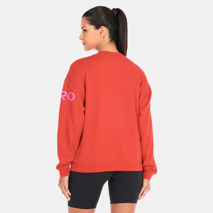Nike Women's Dri-FIT Get Fit Graphic Crew Sweatshirt Red image number 1