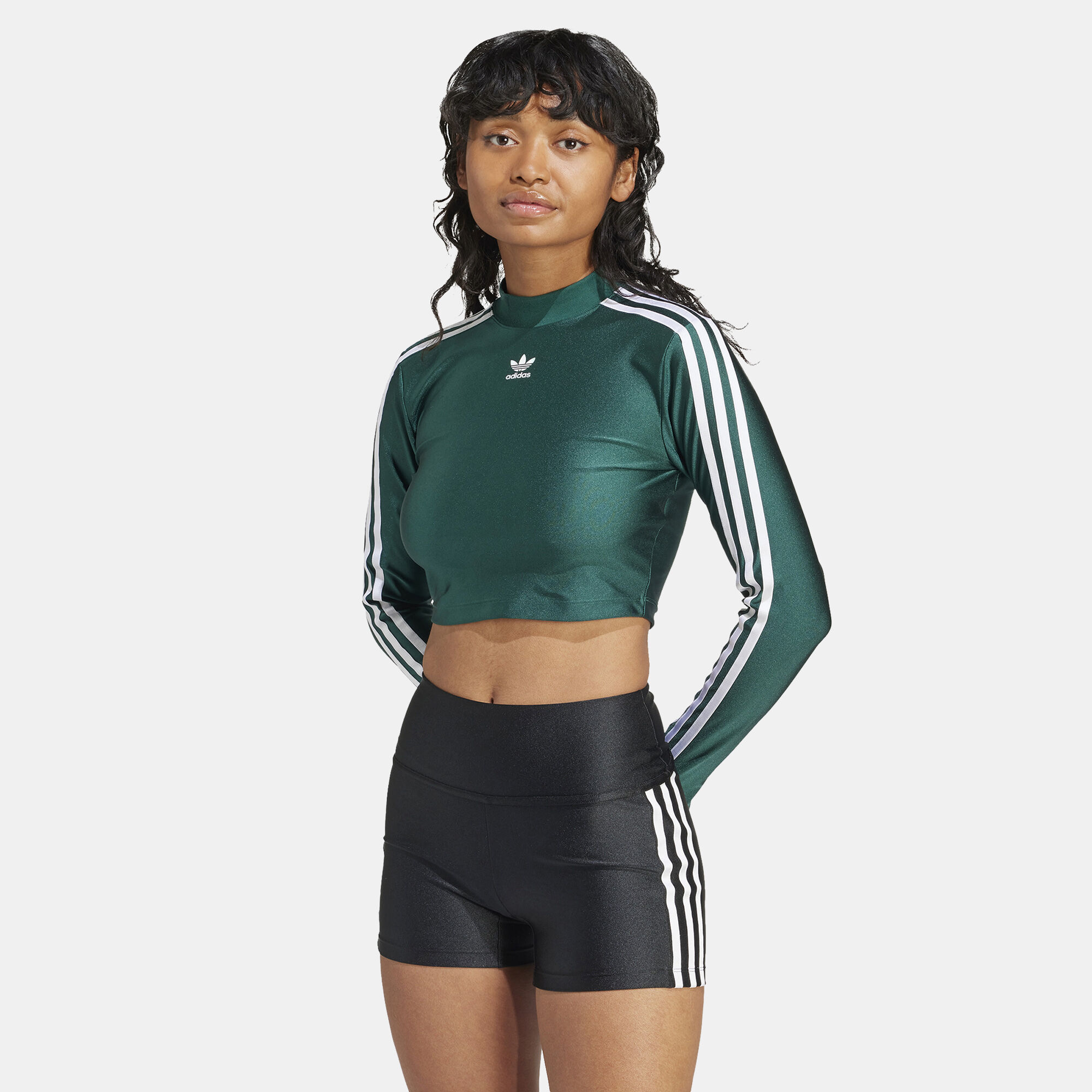 Adidas crop top green outlet