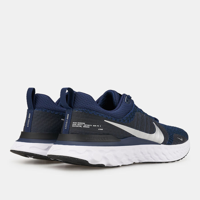 Nike Men's React Infinity 3 Road Running Shoe Blue image number 3