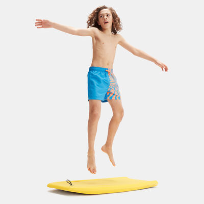 Speedo Kids' Printed Swimming Shorts (13-Inch) Blue