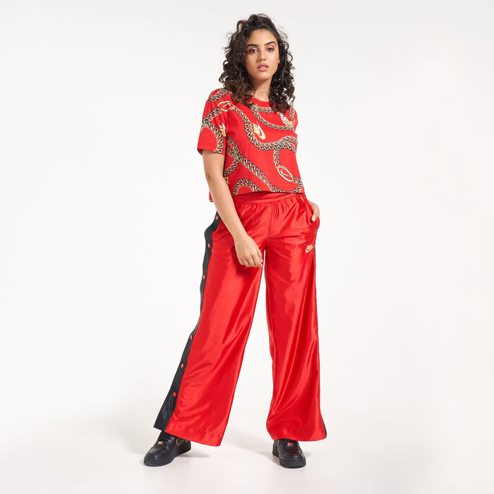 Nike Women's Sportswear Glam Dunk Crop Top Red image number 2