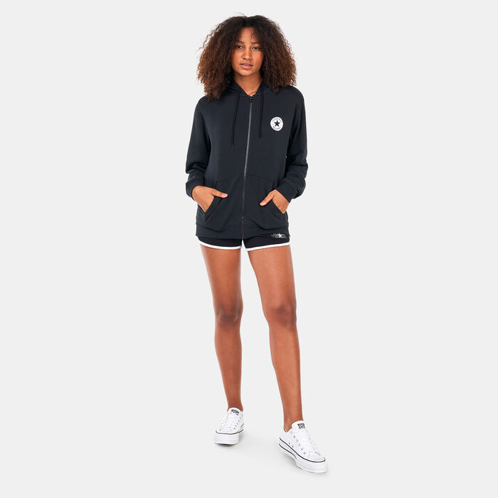 Converse Chuck Taylor All Star Logo Full-Zip Hoodie Black Converse Chuck Taylor All Star Logo Full-Zip Hoodie Black image number 3