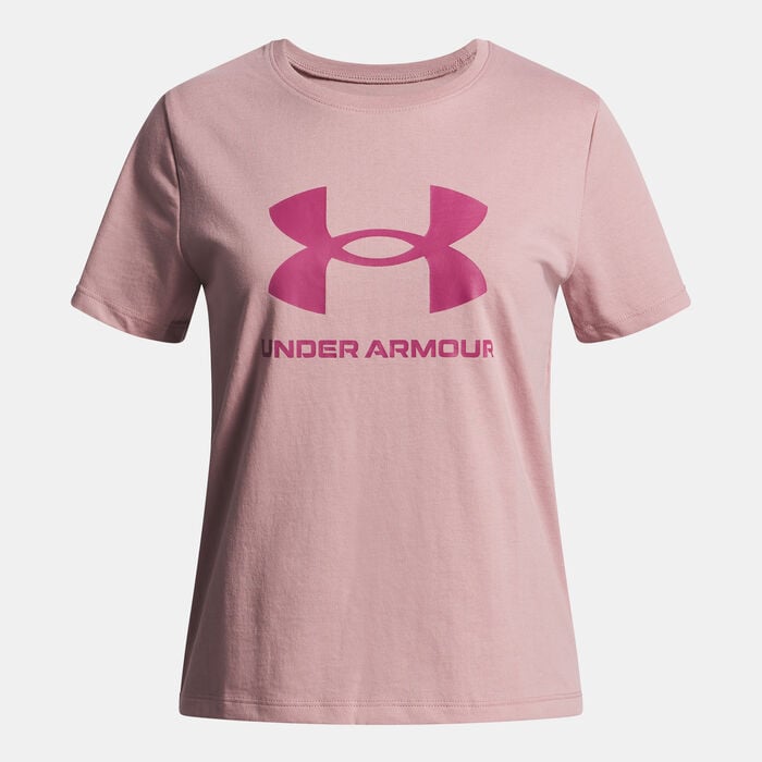 Under Armour Kids' Big Logo T-Shirt Pink Under Armour Kids' Big Logo T-Shirt Pink image number 0