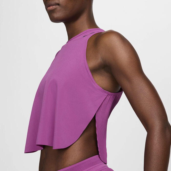 Nike Women's AeroSwift Dri-FIT ADV Cropped Running Tank Top Pink Nike Women's AeroSwift Dri-FIT ADV Cropped Running Tank Top Pink image number 3