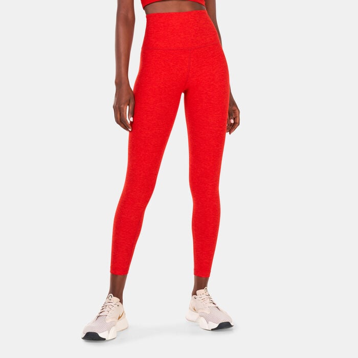 BEYOND YOGA Women's Spacedye Caught In The Midi High Waisted Leggings Red BEYOND YOGA Women's Spacedye Caught In The Midi High Waisted Leggings Red image number 0
