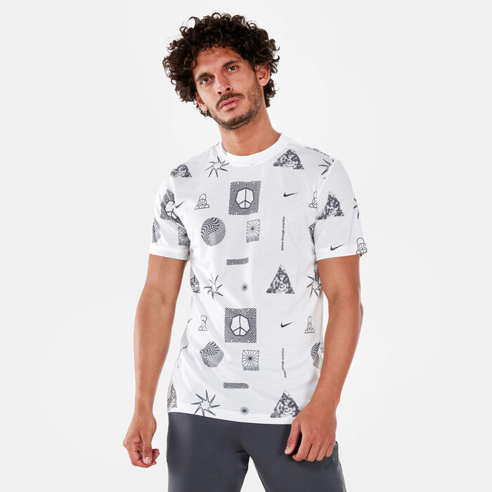 Nike Men's Yoga Dri-FIT DB T-Shirt White Nike Men's Yoga Dri-FIT DB T-Shirt White image number 0